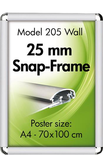 9405576   Plakatramme Snap Rondo 25 mm aluminium A4 21 x 29,7 cm